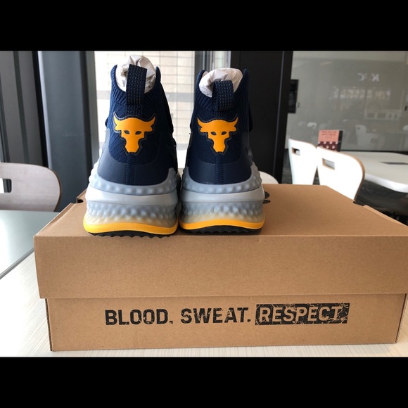 UA Project Rock 1 Training Shoes Sz 10.5 Navy - Picture 5 of 5